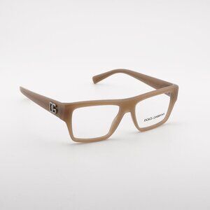 Dolce & Gabbana DG3382 3089 Eyeglasses Rectangle Opal Brown 53mm Frame